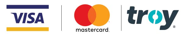 Visa, Mastercard, Troy - Güvenli Ödeme